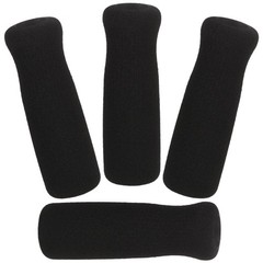 4Pcs Reusable Nonslip Crutch Handle Wraps for Elderly Walking Cane Black