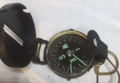 Vintage Engineer Lensatic Pocket Field Compass Black Made in Japan Original Box
