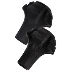 2Pcs Crutch Accessories Black Trekking Pole Tips Replacement Walking Stick Feet