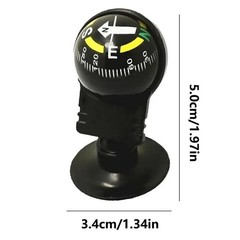 Car Compass Automotive Compass Ball Adjustable Dashboard Mounted for Hiking