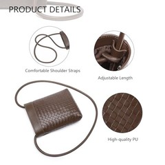 Stylish Crossbody Bag for Everyday Essentials Perfect Size for Any Dark Tan/Pu