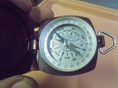 Vintage Taylor Gydeway Compass Bakelite Case Red Folding Case