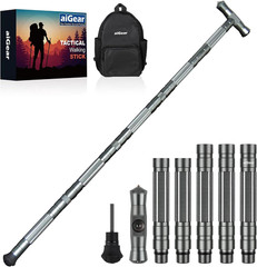 G2 Tactical Stick Hiking Walking Staff – Trekking Poles Outdoor Adjustable Hi…