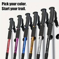 2X Trekking Poles Nordic Walking Sticks Adjustable Anti-shock Hiking Alpenstock