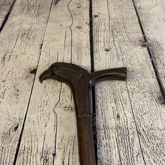 Eagle Bird Head 90cm Tribal African Walking Stick Cane Hand Carved Dark Wood