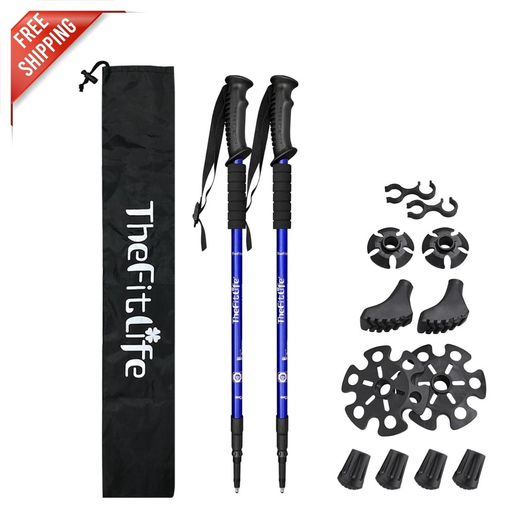 Ultralight Nordic Walking Poles with Anti-Shock & Quick Lock – 73” Max Height