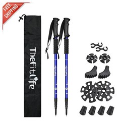Ultralight Nordic Walking Poles with Anti-Shock & Quick Lock – 73” Max Height