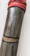 Handcrafted 54″ Solid Oak Hiking Staff with Petrified Wood Crown