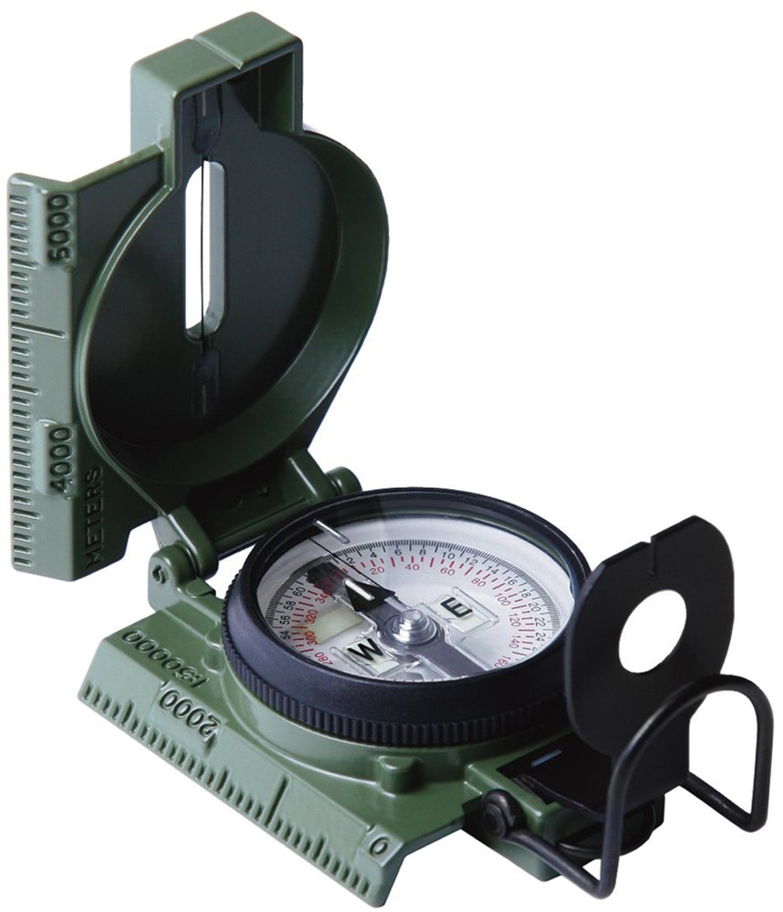 Olive Cammenga GI Military Phosphorescent Lensatic Compass with Case US Made
