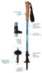 Stride Trekking Poles, Telescoping Aluminum Pole (Sold individually)