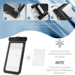 1/2/4 Waterproof Case Pouch Cellphone Dry Bag Compatible 7in B1-Black-1 pack