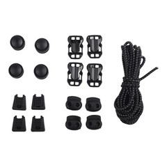 Backpack Elastic Expansion Strap 17pcs DIY Adjustable Buckle Set for Hiking
