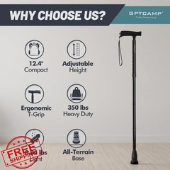 GPTCAMP G2 Walking Stick Black