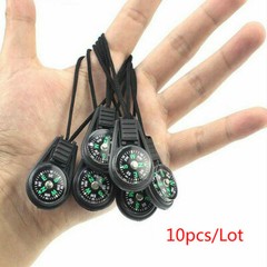 10pcs Mini Survival Compass Outdoor Pocket Navigator Adventure Tools Accessories