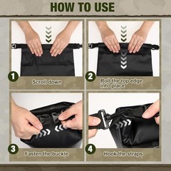 2 Sets Bear Food Bag for Camping Ultralight Food Bag Hanging 20l Black, Green