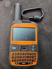 SpotX Bluetooth 2-Way Satellite Messenger with SOS includes strap – used.