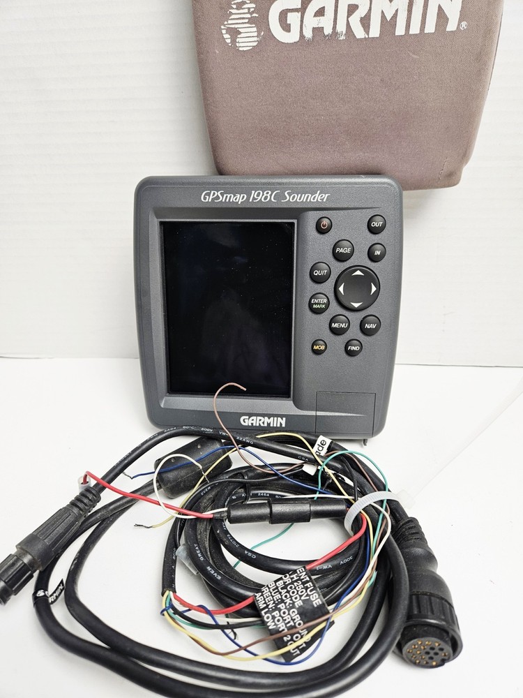 Garmin GPSMAP 198C Sounder Marine GPS Chart Plotter Fishfinder Display w/ COVER