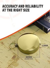 Vintage Waterproof Brass Compass for Hiking, Survival & Navigation – Ideal