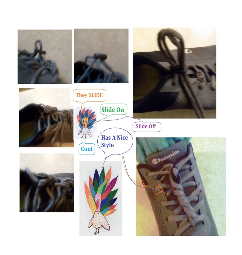 SLIDE TIE Boys shoe string tying device Slide Tie 2 pair for 9.95
