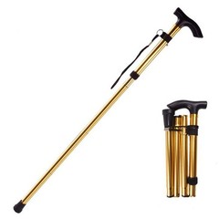 Adjustable Walking Stick Foldable Trekking Pole Hiking Cane for Elderly Outdoor