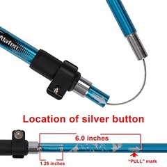 A ALAFEN Lightweight Collapsible Trekking 1 PC(1 Pole) Light Blue 95 -110CM