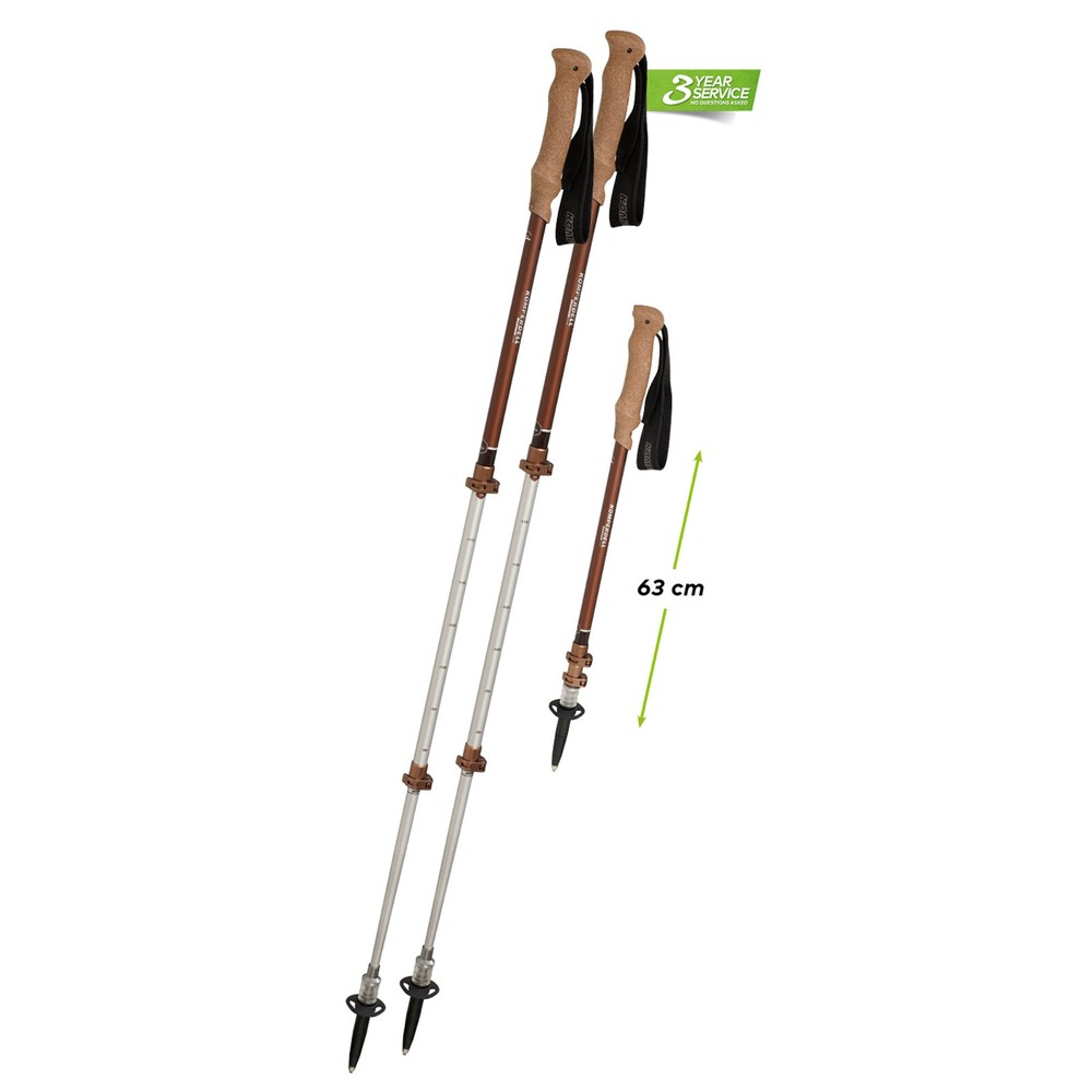 KOMPERDELL Shockmaster Cork PL Compact Hiking Sticks Walking Sticks Tower