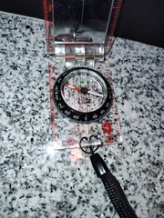 Original Military Field Compass w/Mirror & Strap Vintage Swiss Army DS40 Compass