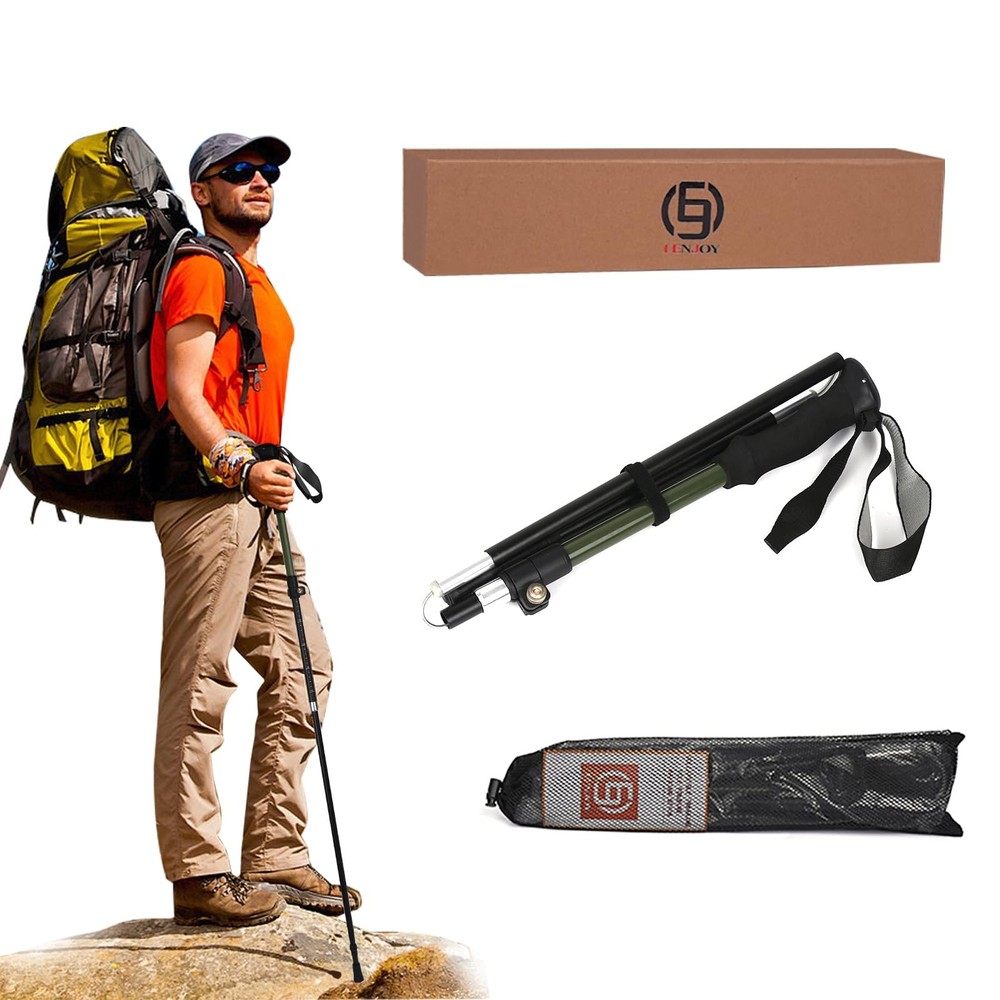 Ultralight Hiking Pole – Portable Collapsible Outdoor Trekking Pole Plain Des…