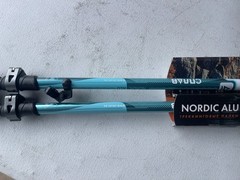 Nordic Alu Trekking Poles Pair Adjustable Aluminum Hiking Walking Sticks New
