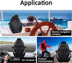 Pivoting Sea Marine Compass with Mount For Boat Caravan Truck Car Navigation