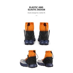 For Outdoor Hiking Ankle Gaiters with Adjustable Drawstring and Hook Fastener