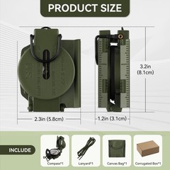 Wilderness Survival Compass for Kids – Magnetic Navigation Gear Set for Hiking,