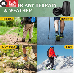 Durable Replacement Rubber Tips for Trekking Poles – Universal Anti-Slip Hiking