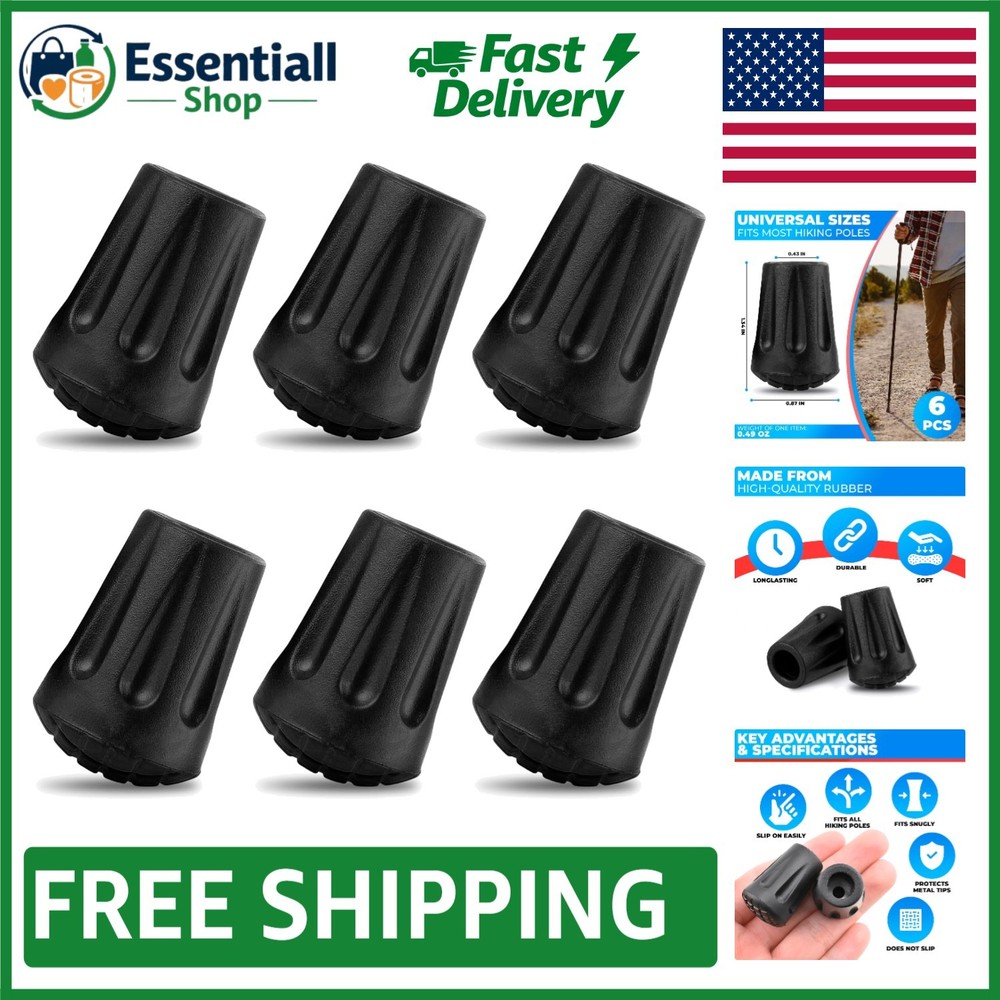 Eco-Friendly Trekking Pole Tips 6 Pack – Durable, Reliable, Nature-Conscious