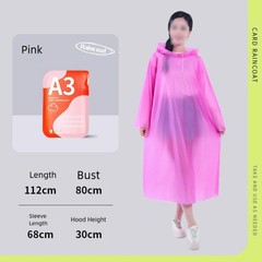 Full Body Disposable Raincoat Thick Waterproof Material for Travel Use