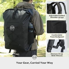 5/10/25/30/40/Waterproof Dry Bag- Roll-Top 55L 55l Black (With Phone Case)