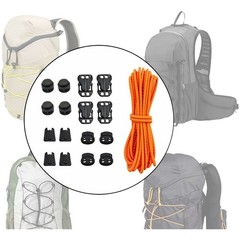 Backpack Elastic Expansion Strap 17pcs DIY Adjustable Buckle Set for Hiking