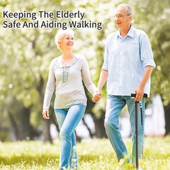 Aluminum Alloy Walking Sticks & Foldable Anti-Slip Hiking Stick – Length Adju…