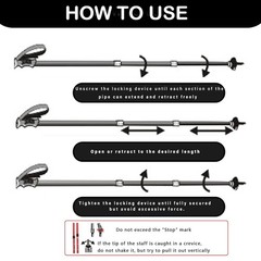 Collapsible Trekking Poles Aluminum Alloy Walking Stick Portable Hiking Pole …