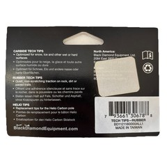 Black Diamond NEW Black Rubber Tech Tips, 2ct, Quiet & Non-scratching Traction!