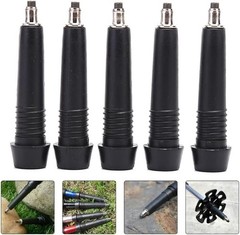5 Pack Tungsten Steel Tips for Hiking & Walking Poles – Durable Replacement A…
