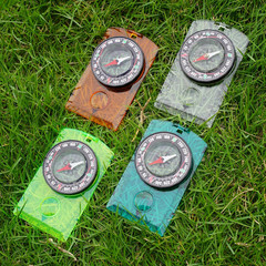 4 Pcs Outdoor Compass with Adjustable Declination,Magnifier,Ruler,Scale. Multifu