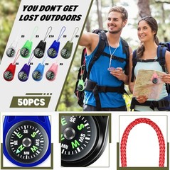 150 Pack Compass for Kids Hiking and Survival Small Mini Pocket Compasses Key…