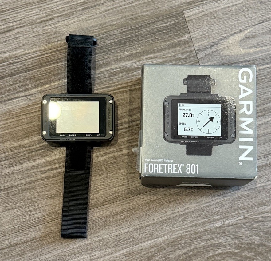 Garmin Foretrex 801 Wrist-Mounted Military GPS Navigator With Strap, NEW IN BOX