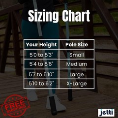 Jetti Weighted Walking Sticks Gray X-Large