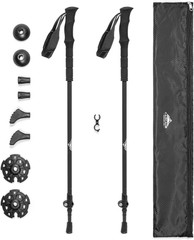 Trekking Poles – Carbon Fiber Walking or Hiking Sticks with Quick Adjustable Loc