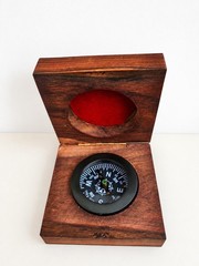 Personalized Engraved Compass Gift for Her Birthday in Wooden Box Keepsake