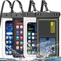 4 Pack IP68 Waterproof Phone Pouch (2 Pack Floating and 2 Pack Sinking