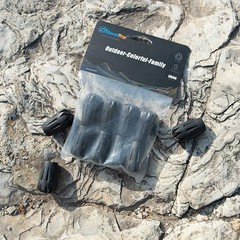 ANIUHL 8 Piece Rubber Trekking Pole Tips Hiking Walking Sticks 1.5″, Black