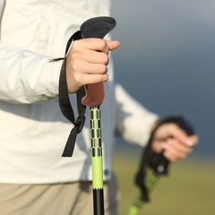 2Pcs Cork Handle Replacement for Nordic Walking Poles Lightweight Durable Grip